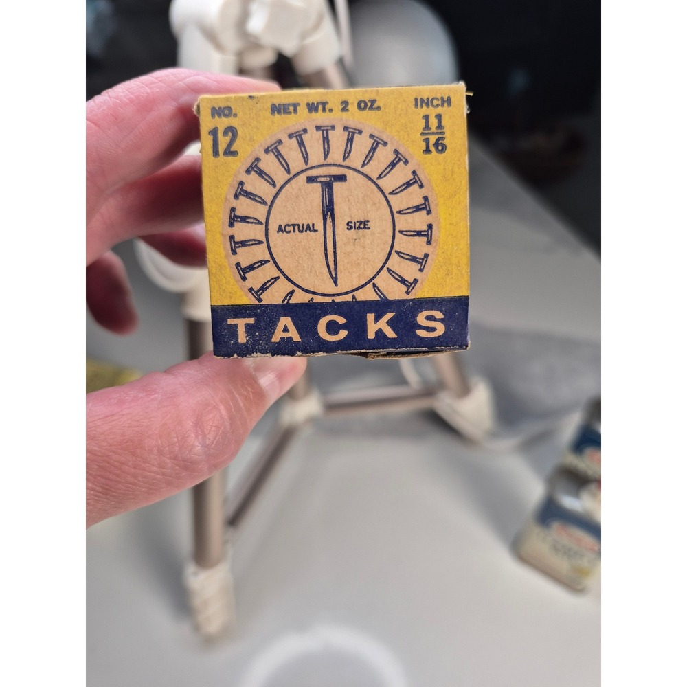 Vintage Holland‎ Mfg Co No 12 Tacks 2 oz Box Baltimore MD 11/16 Inch Upholstery
